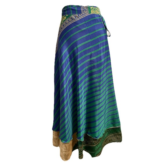 Junglee Billee Wrap Skirt Reversible Layered Boho Indian Free Size Fits Most NWT - Picture 2 of 12
